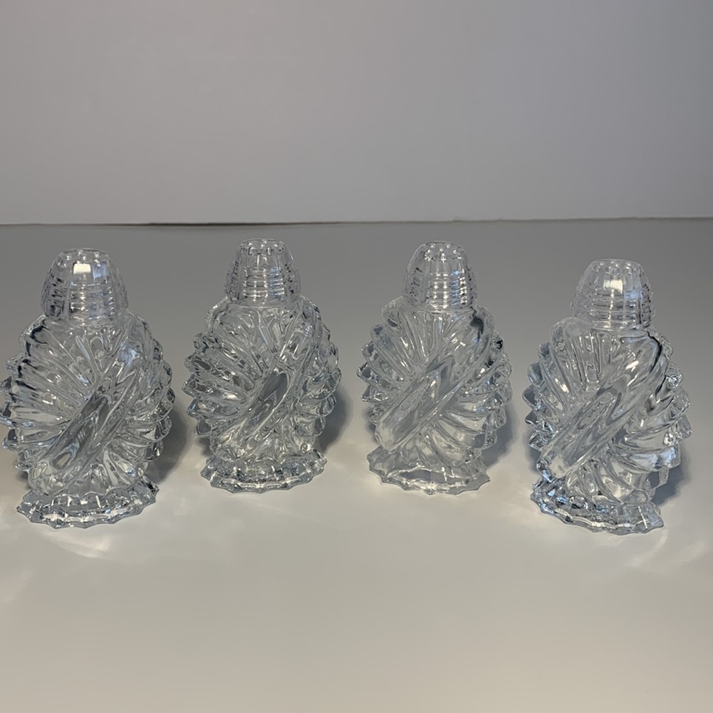 Czech Republic Glass Bohemia Salt & Pepper Shakers Handmade Set Of 2